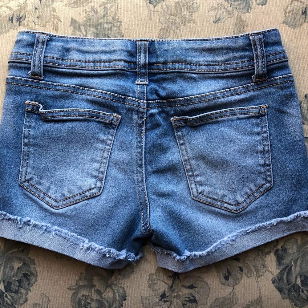 Cute Girls Patchwork Shorts Size 7 - Picture 2 of 4